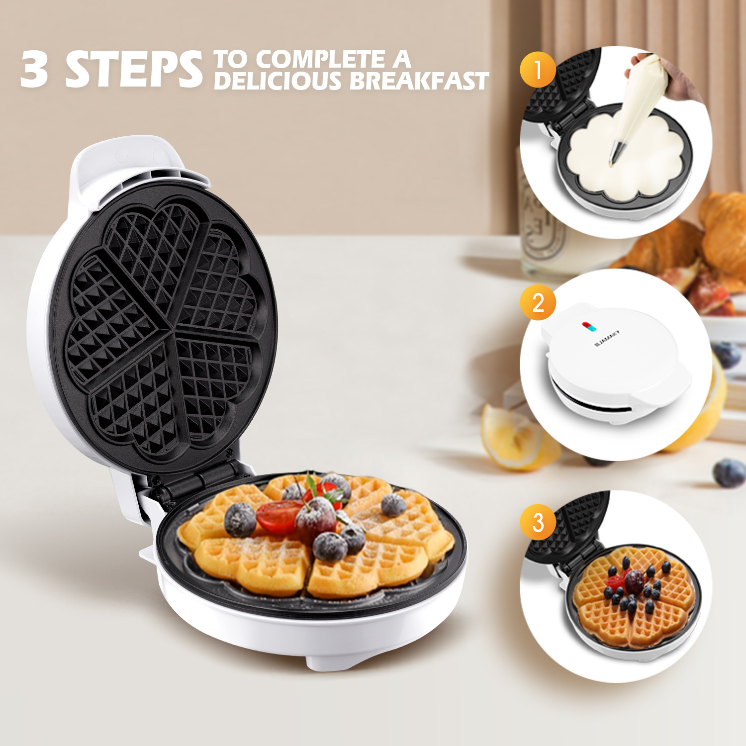 Ontbijt Wafel Mallen Ei Taart  - Mini Pancake Griddle recensie en prijs